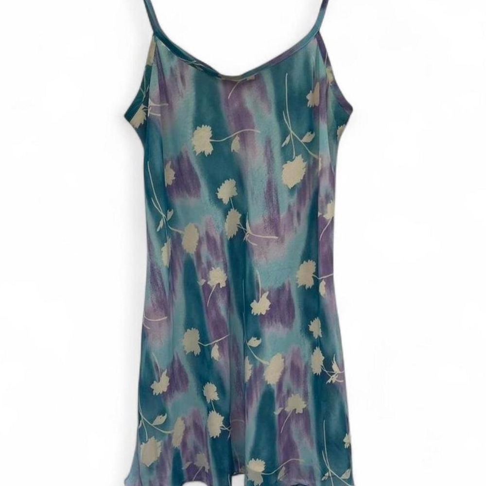 Limited America Floral Sleeveless Strappy Summer Dress Blue Purple 12